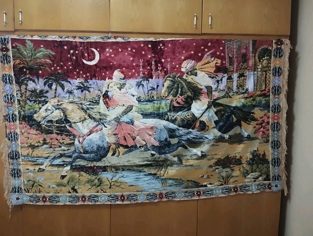 1970 yilların resimli duvar halısı - 6