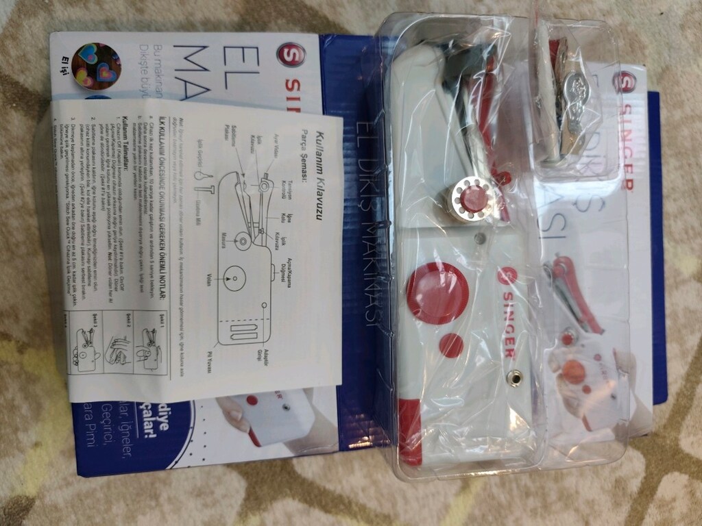 dikiş makinası (sıfır kutusunda) içinde tüm aparatları mevcut - 7