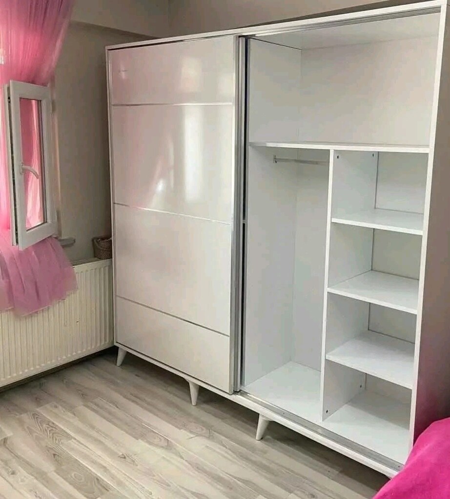 Şık ve kullanışlı sürgülü gardırop elbise dolabı az kullanılmış - 3