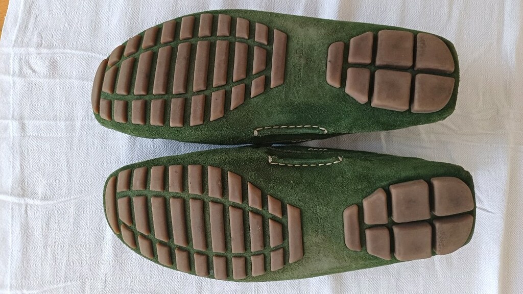 Massimo Dutti Yeşil Süet Loafer Ayakkabı - 5