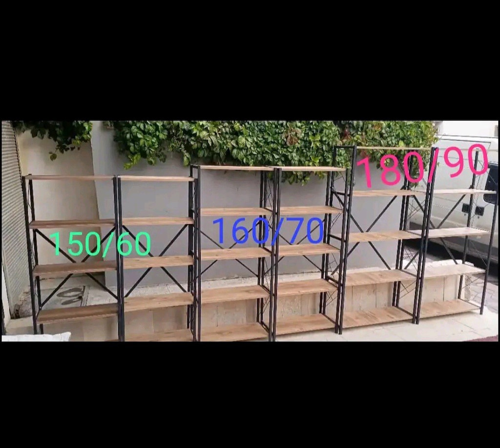 METAL AHŞAP DÜKKAN RAFI ANKARA'DA KİTAPLIK ÇİÇEKLİK - 2