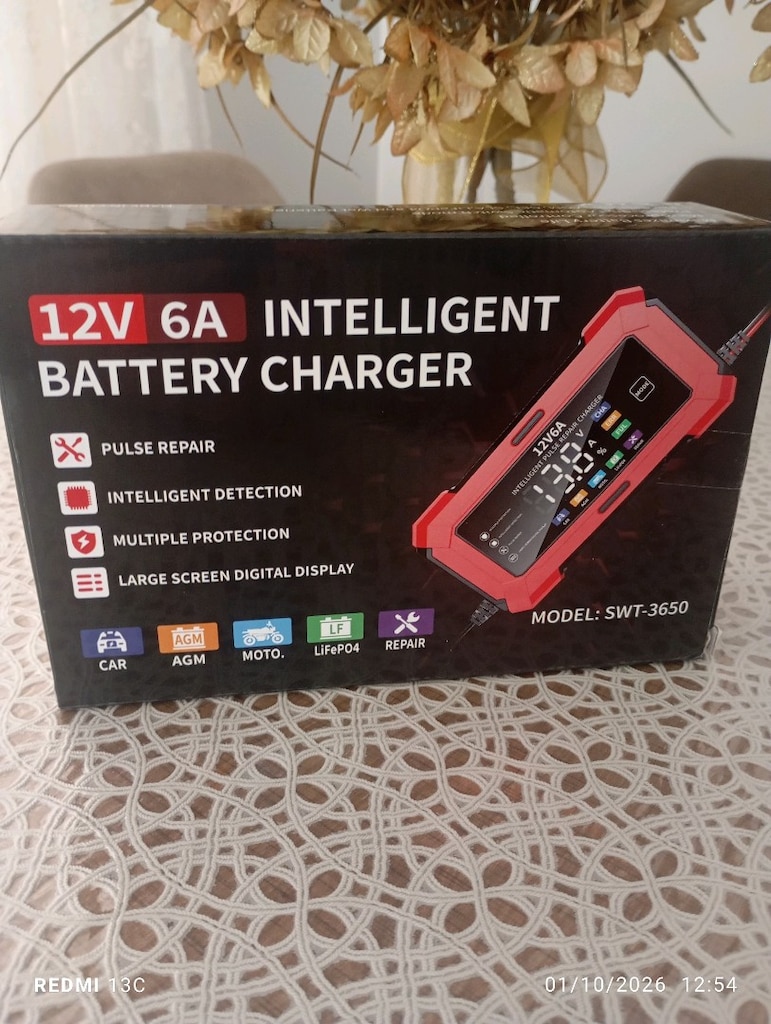 12V 6A LCD Otomatik Akü Şarj Cihazı - 2