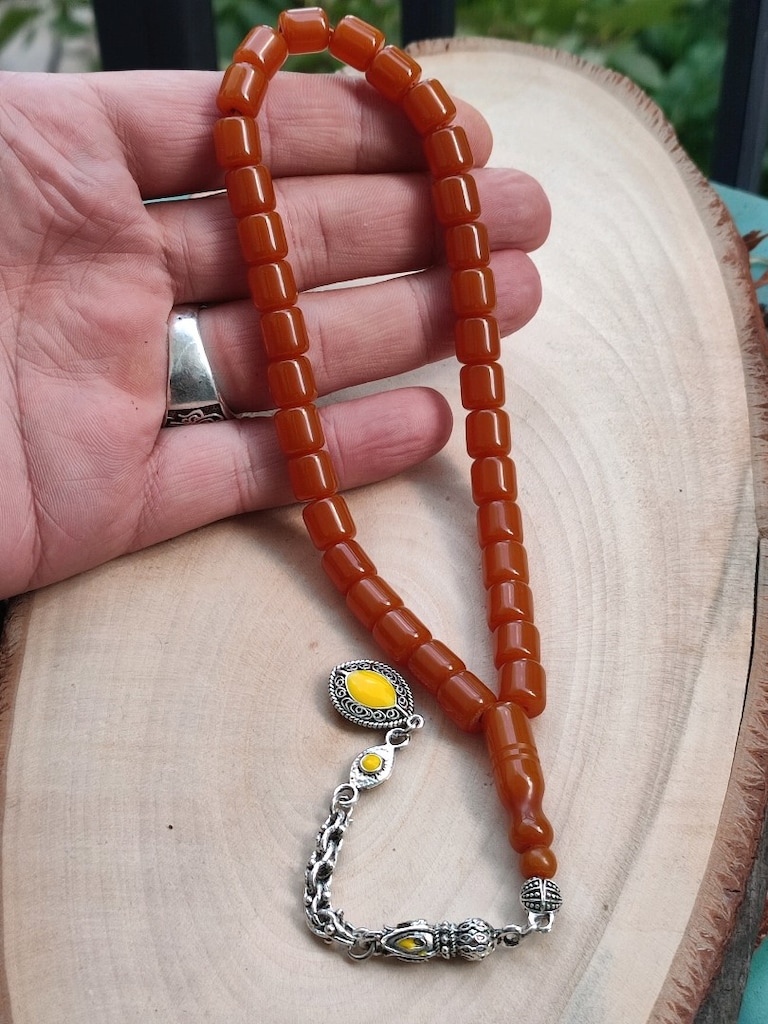 sıkma kehribar tesbih - 7