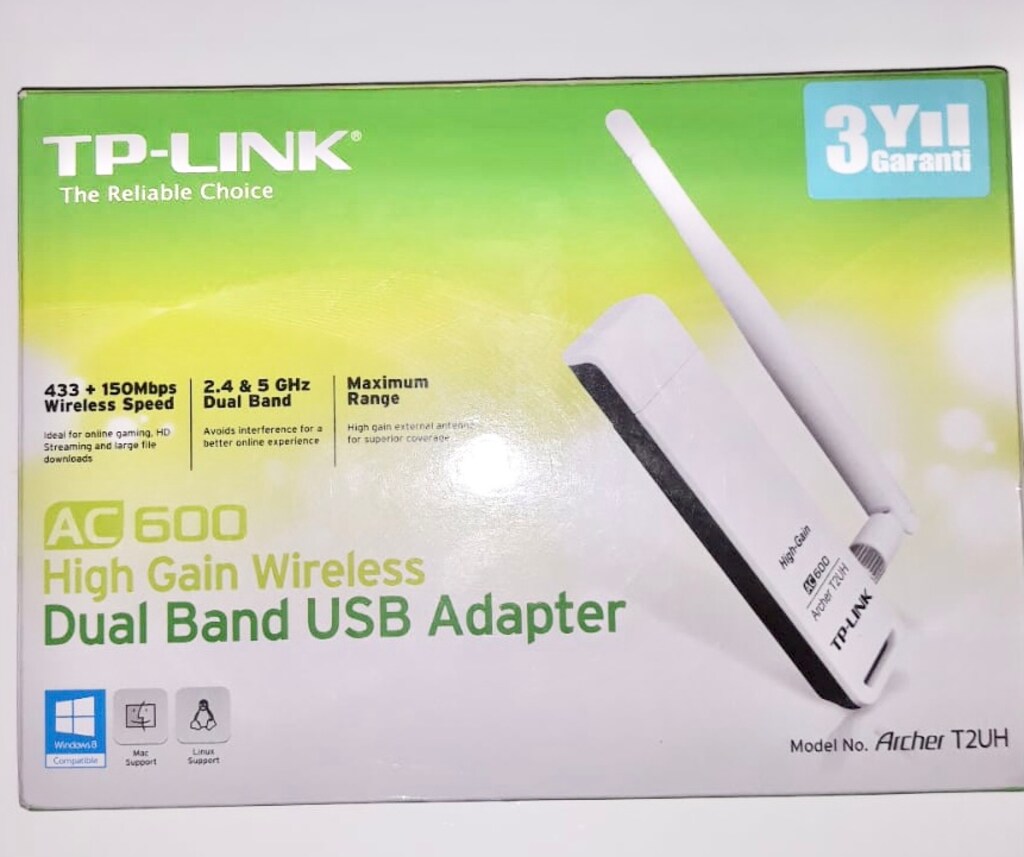 Tp-Link Archer T2UH AC600 Yükseltici Usb Adaptör 600 Mbps