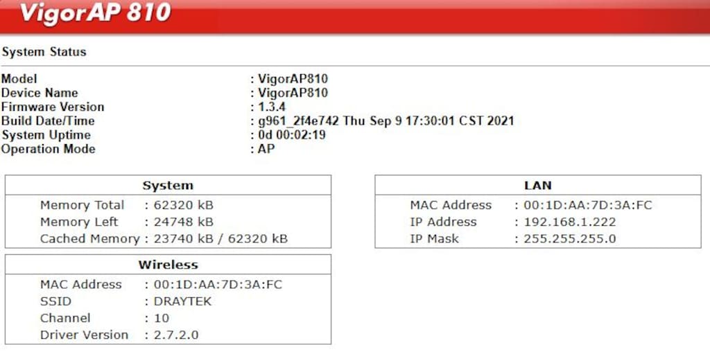 Draytek VigorAP 810 Wireless 5Port Access Point (Prof. Kaliteli cihaz) - 10