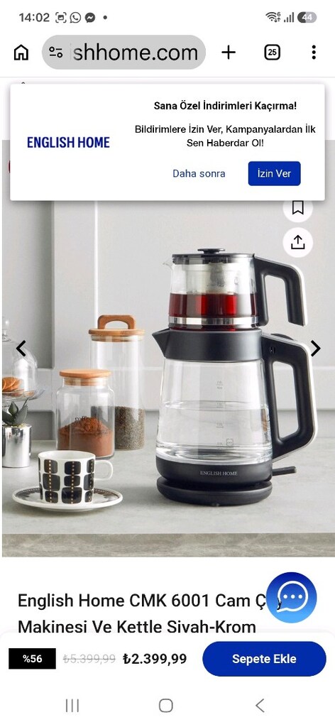 çay makinesi English home - 8