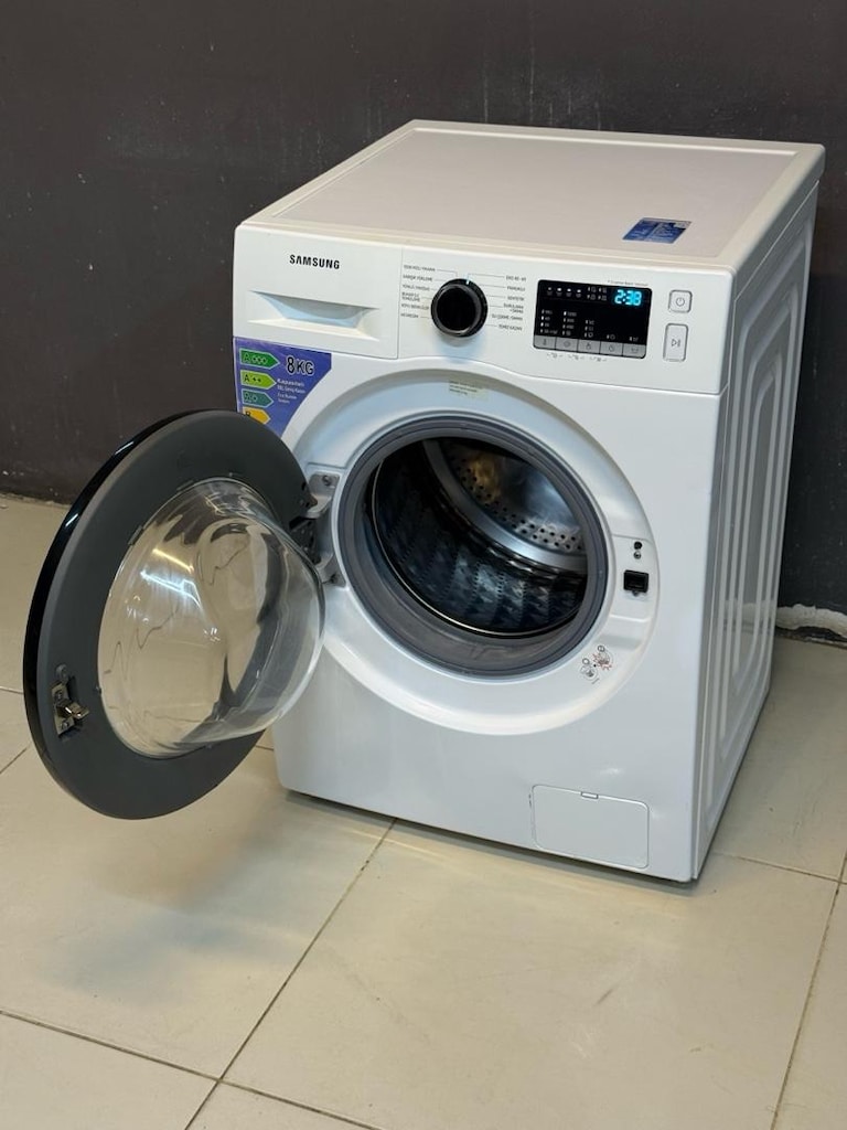 SAMSUNG A++ 8 KG XL ECO BUBLEE ÇAMAŞIR MAKİNESİ HATASIZZ - 4
