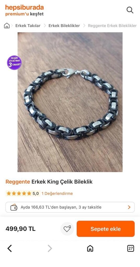 Erkek Çelik Bileklik - 2