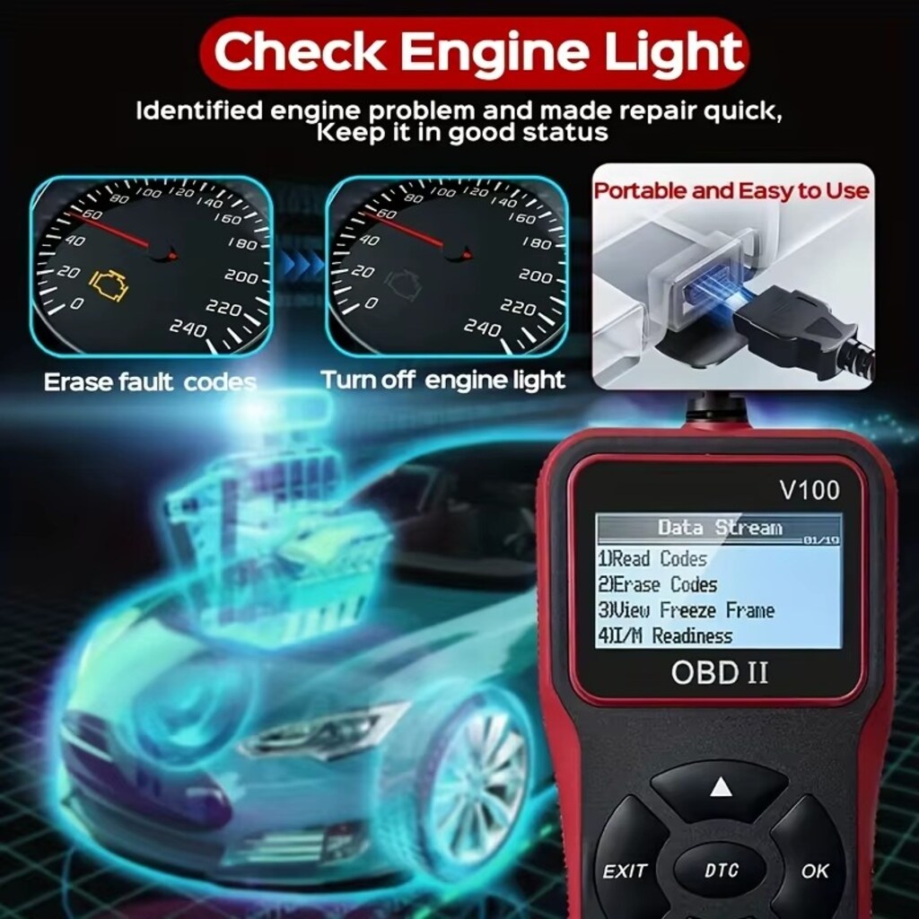OBD II - V100 Arıza Tespit Cihazı Hata Kodu Okuma ve Silme OBD2 - 2