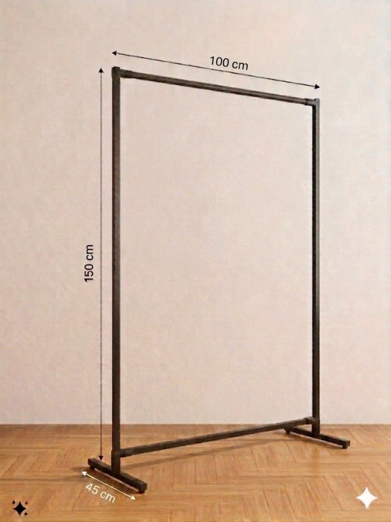 Askılık Ayaklı Elbise-SabitTaban 150×100×45 (Sıfır Ürün)Stok Adedi:10