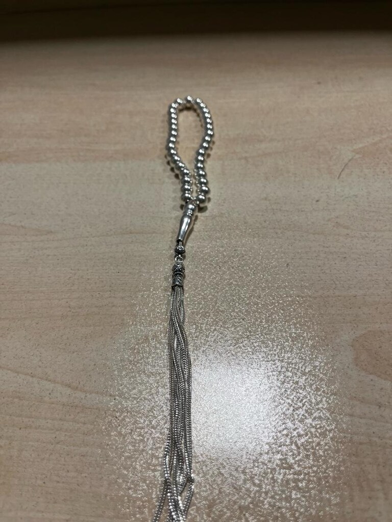 gümüş tesbih 43 gram 925 ayar gümüş - 6