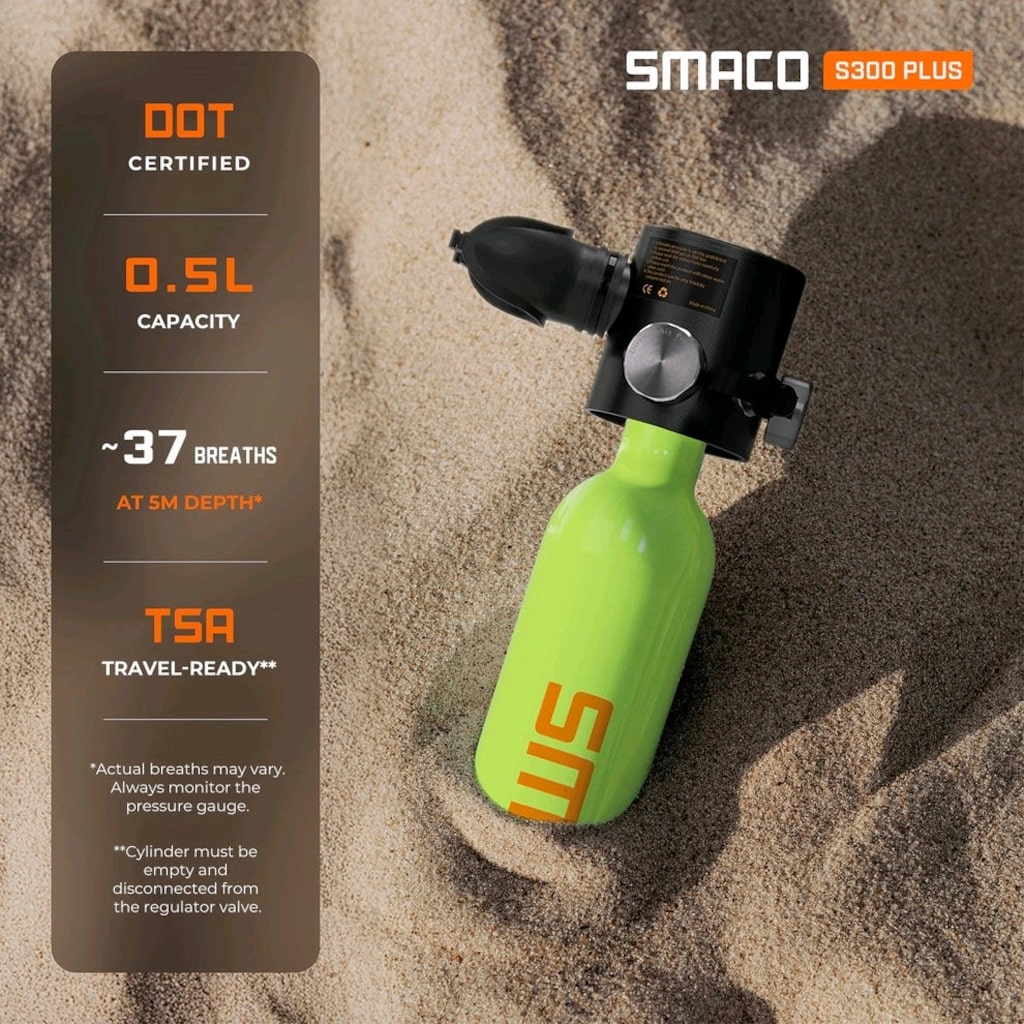 Smaco S300Plus 0.5L Mini Dalış Tüpü - 5