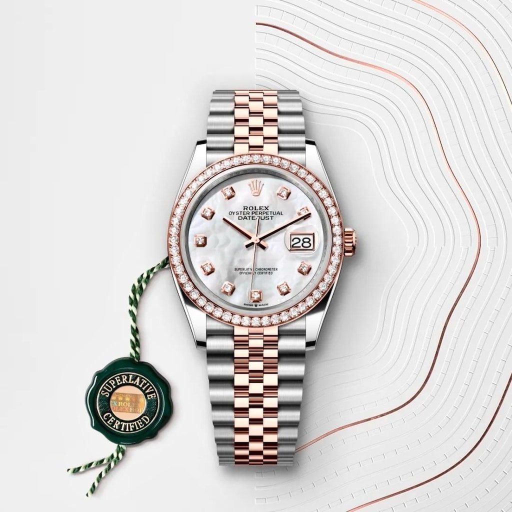‼İTHAL/SIFIR/Rolex Datejust,Otomatik 18KGold,Pırlanta Bezel/Kadran
