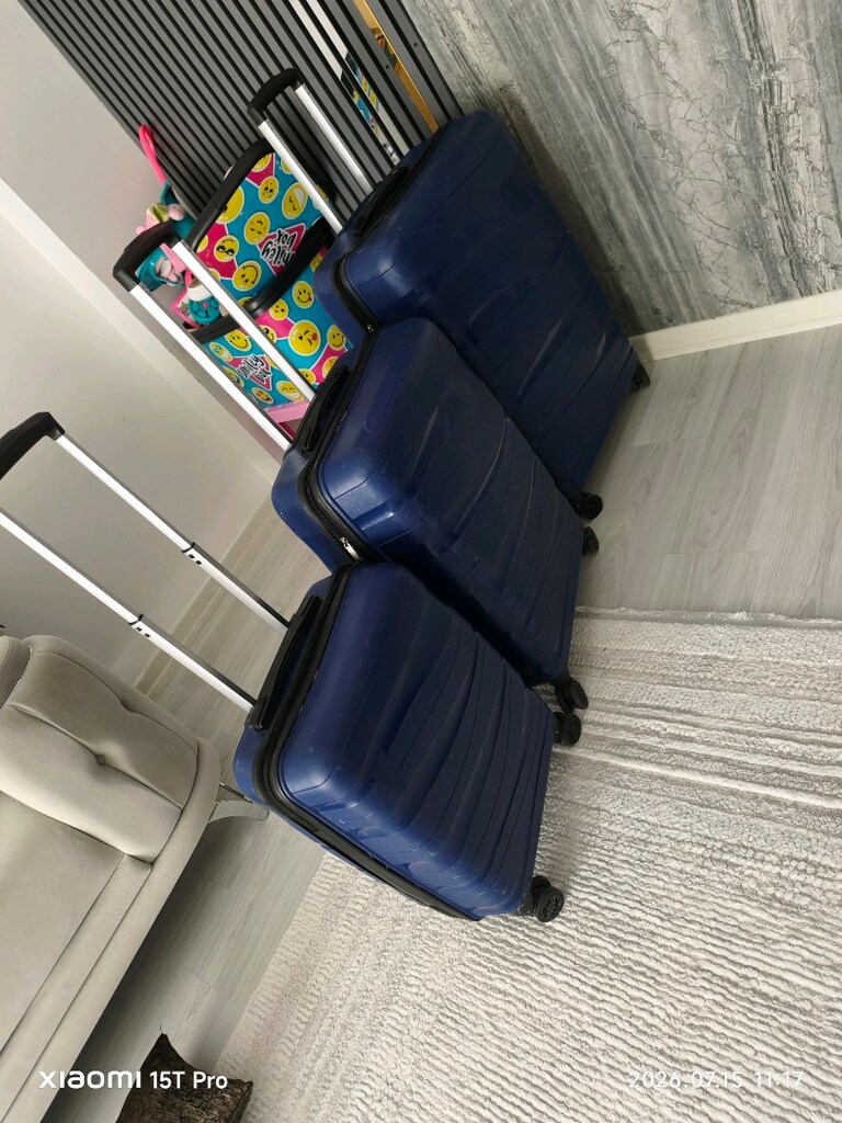 set halinde valiz büyük boy orta boy küçük boy gayet iyi durumdalar - 8