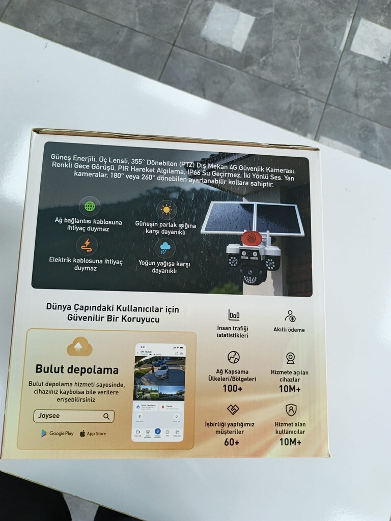 Joysee S3 9MP 4G Solar 3 Kameralı PTZ Güvenlik Kamerası - 4