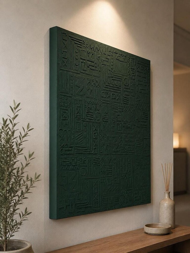 tablo el işçiliği dokulu kabartmalı 80x100 - 3