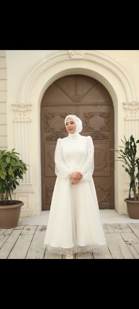 nişan, nikah özel gün tesettür abiyesi - 4