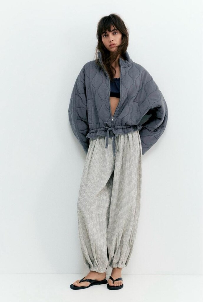 pull bear dik yaka şişme mont - 2