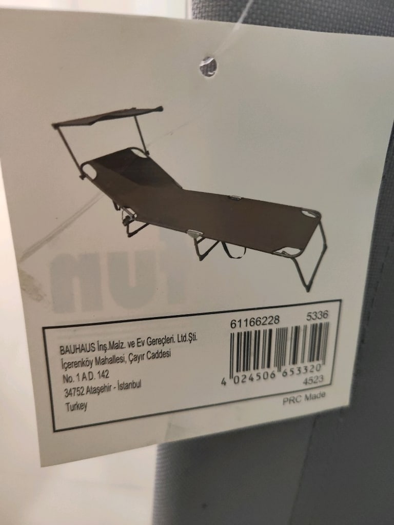 2490TL yerine 1400TL'ye!Balıkesir elden teslim!Bauhaus sıfır şezlong - 6