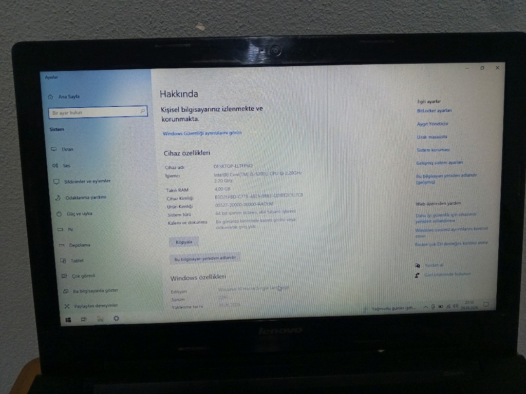 Lenovo marka laptop orjinal şarz batarya güzel - 8