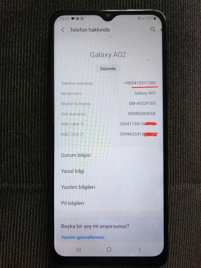 SAMSUNG A02 TR KAYITLI HAT TAKTIM ARAMA GELİYOR SADECE ANAKART SATIŞI - 2