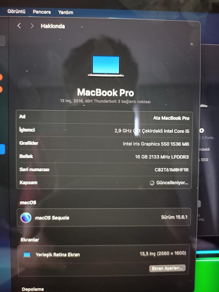 A1706 Macbook Pro Toucbar İ5 İşlemcili - 3
