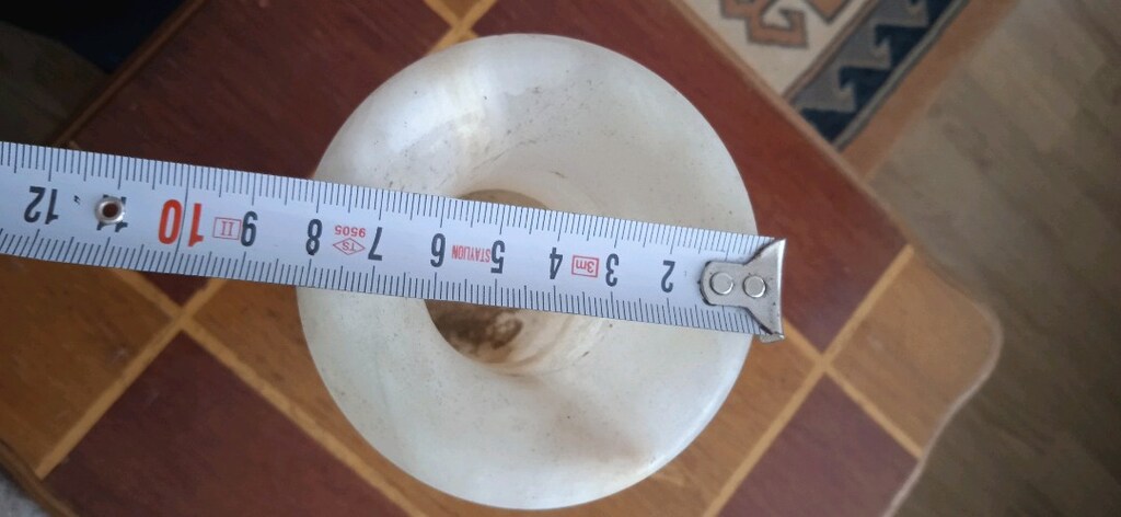 20 CM BÜYÜK BOY TEMİZ ONİKS MERMER VAZO&KUPA& KALEMLİK Ölçü resimlerde - 7