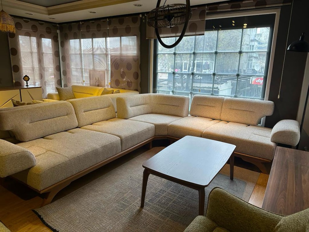 Sıfır.. Açilabilir Yatakli 270x320 London L Köşe Koltuk Takimi - 2