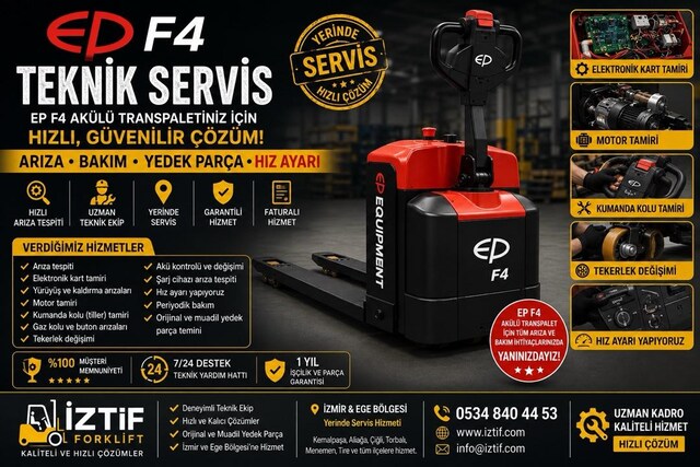 EP F4 Akülü Transpalet Teknik Servisi