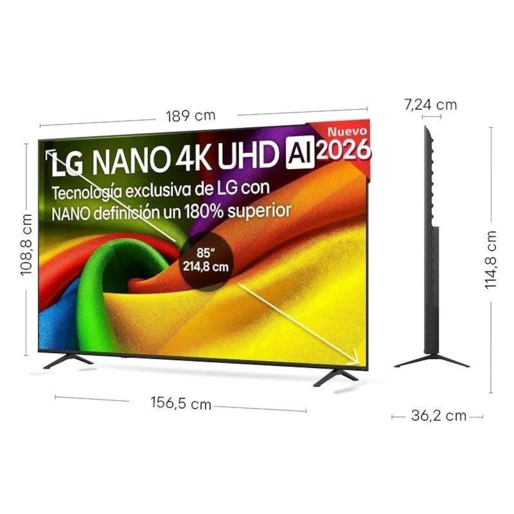 lg lg 75nu8e0b3la nano 75 inç 190 ekran 4k webos tv