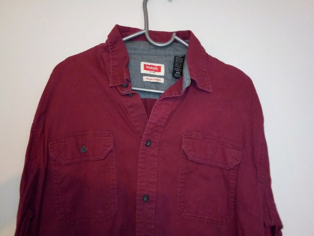 Wrangler xxl bordo spor gömlek en 56 — görsel 3/9
