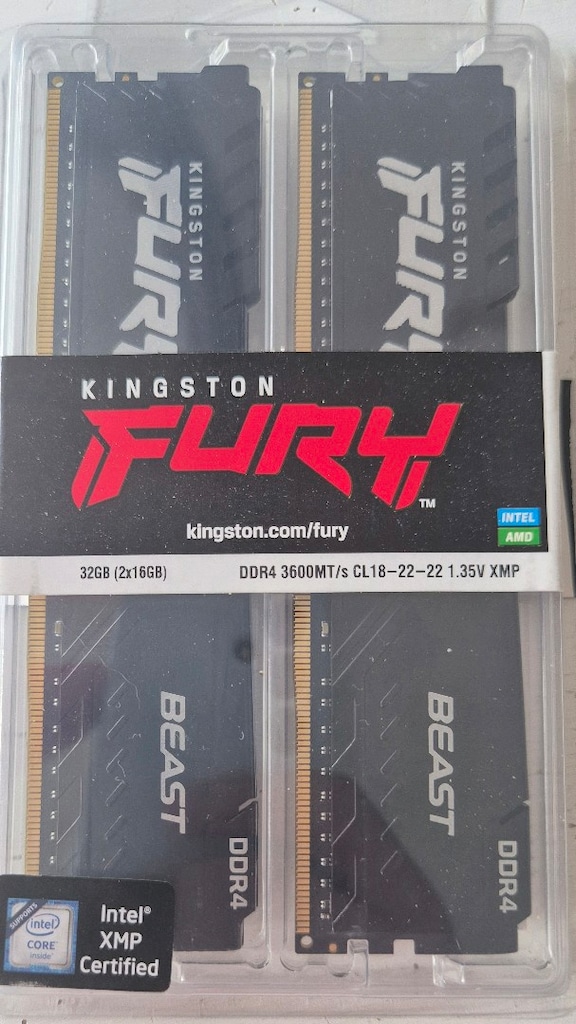 Kingston Fury Beast 3600MHZ DDR4 32GB EAM - 2