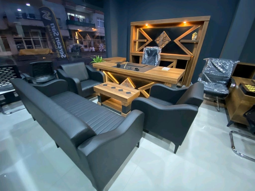 Ofis Mobilyası Makam Odası Büro Takımı - 5