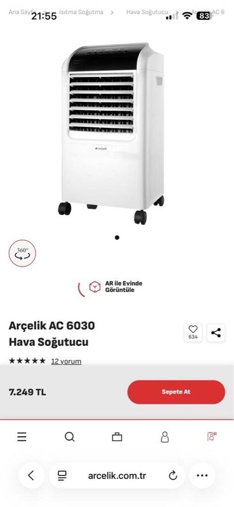 Arçelik hava soğutucu - 2