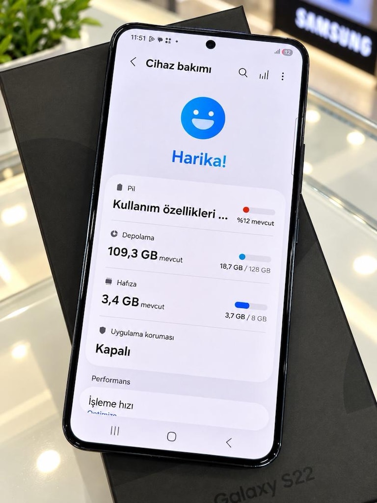SAMSUNG GALAXY S22 128/8 GB ORJİNAL TR CİHAZI HATASIZ KOZMETİĞİ 10/10 - 5