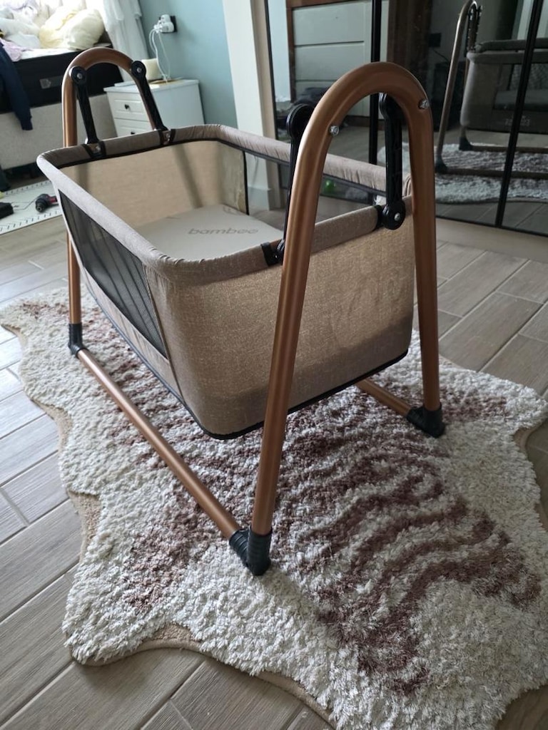 QESSO Baby AQUA Gold Beşik +Yatak - 4
