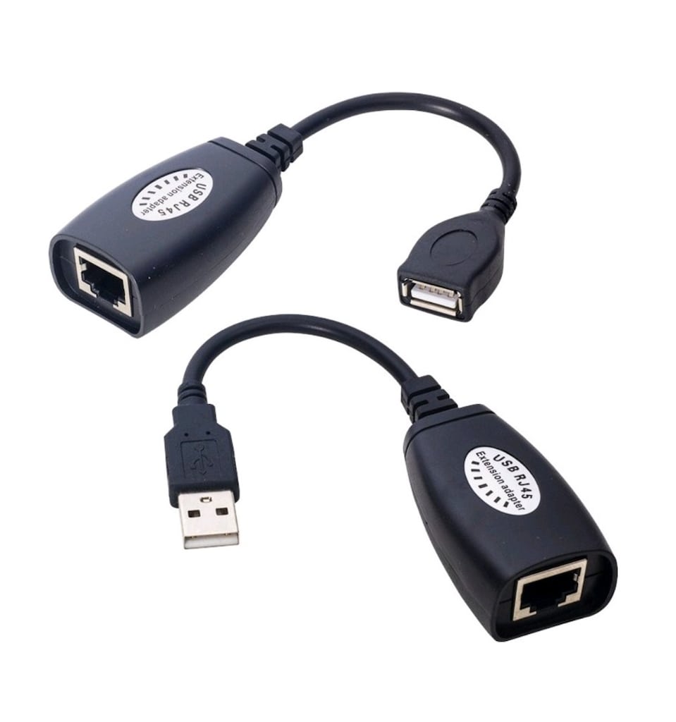 Aogo USB RJ45 Extender Rj 45 USB Ek Uzatıcı CAT5E 6 Kablosu Ekleme Ext - 5