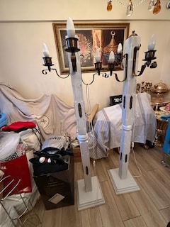 ‼SIFIR/ÖZEL ÜRETİM/ 2 Adet,Komple CEVİZ Ağacından Lambader+Ampuller