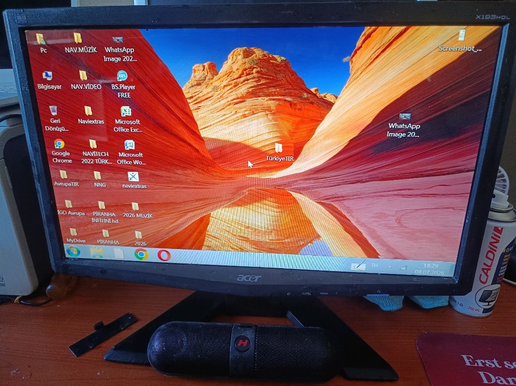 Acer Siyah Monitör 19" VGA kablolariyla - 7