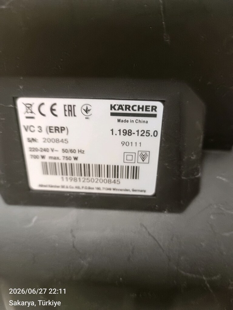 ELEKTRİK Lİ SÜPÜRGE TORBASI KARCHER - 8