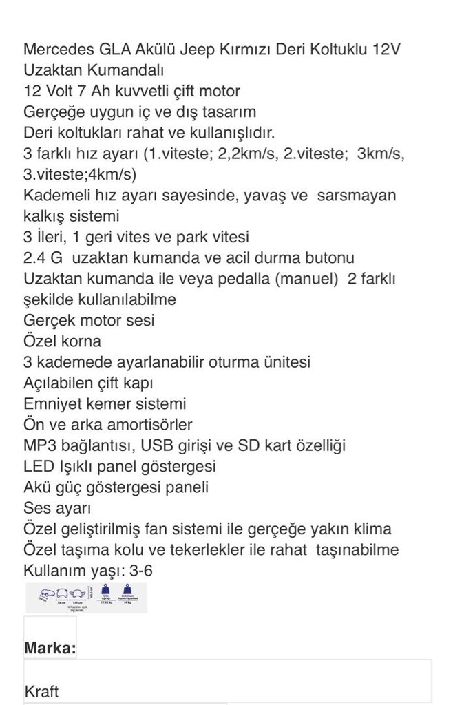 Mercedes cla akülü lisanslı araba - 7