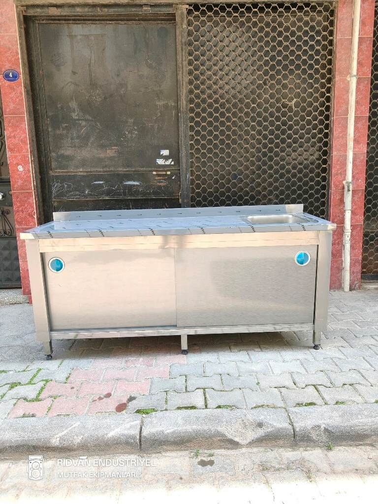 krom evye paslanmaz bulaşık yıkama lavabosu hazır mutfak eviye tezgah - 17