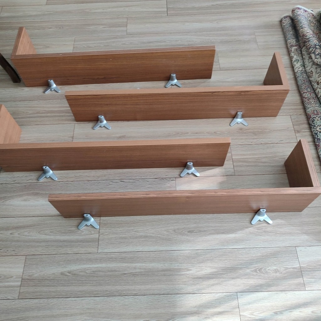Teak MDF özel yapım Raf Kitaplık - 4