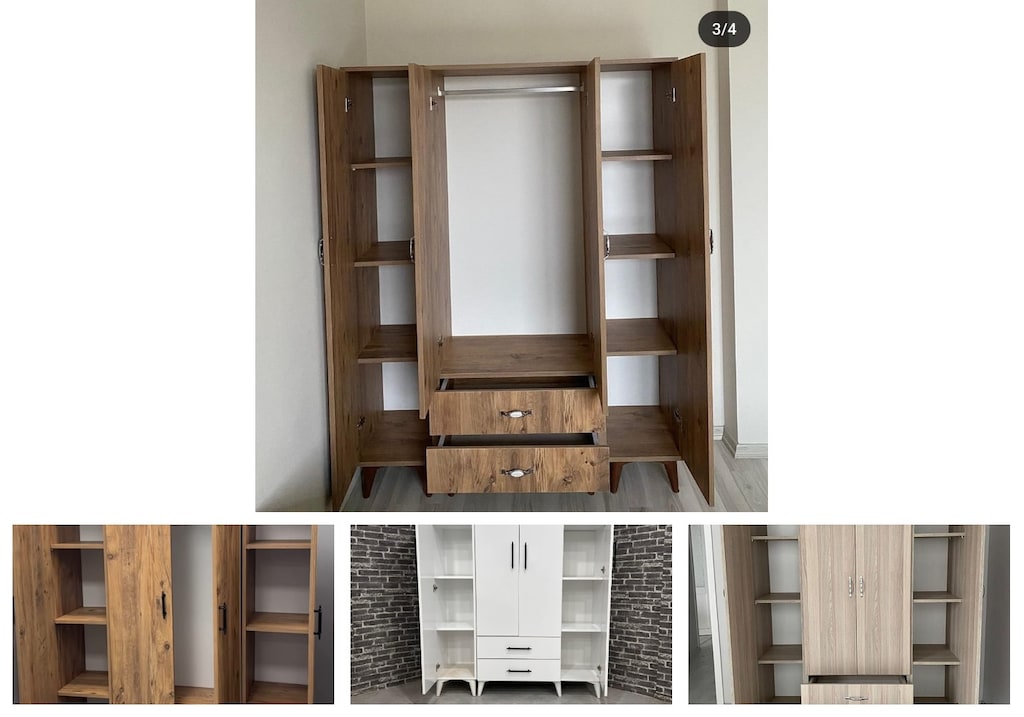 4 kapaklı elbise dolabı uikgidwhst - 4