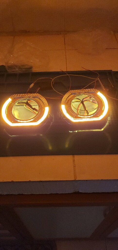 3 inç C Angel led mercek kapağı çift renk - 6