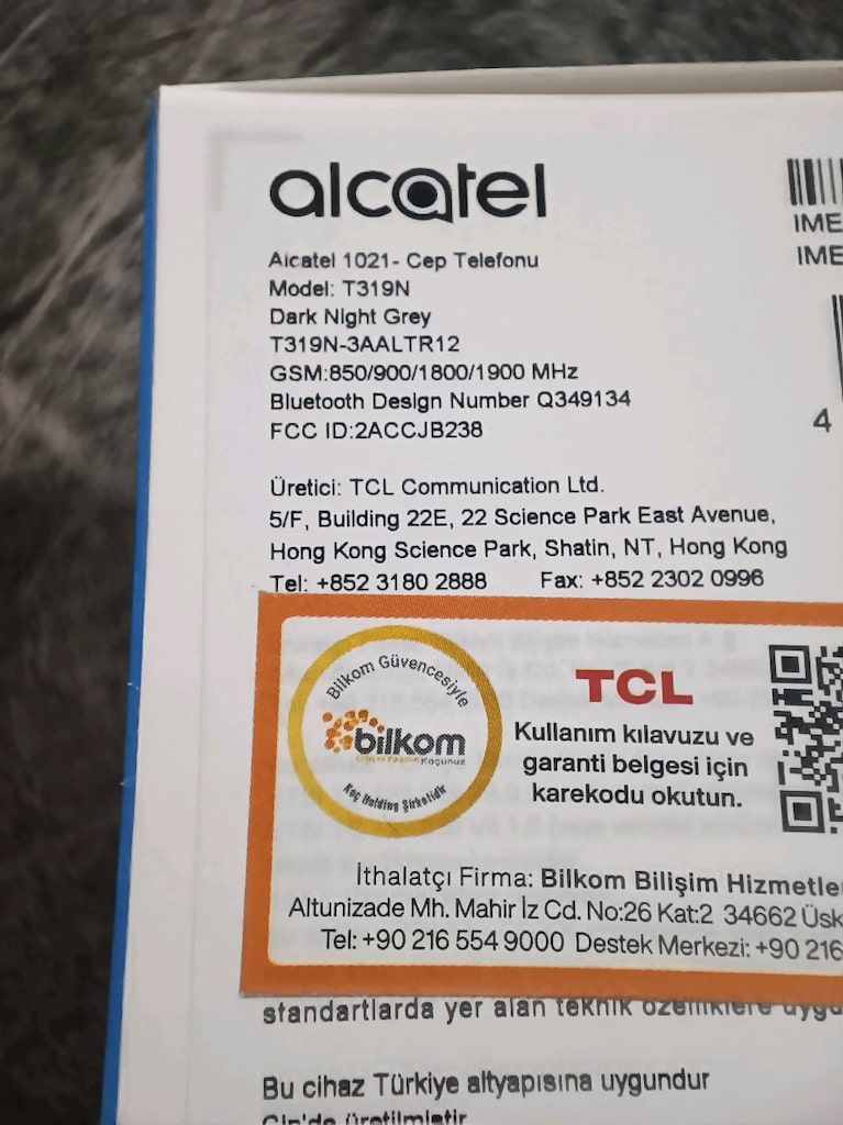 SIFIR KAPALI KUTU 2 YIL GARANTİLİ ALCATEL 1021 TUŞLU CEP TELEFONU - 3
