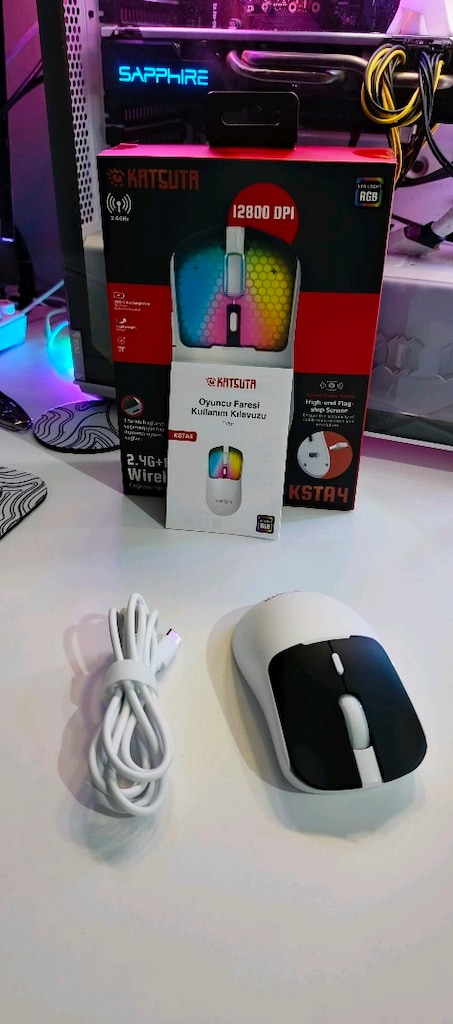 KATSUTA KTSA4 KABLOLU/BLUETOOTH/2.4 GHZ KABLOSUZ GAMİNG MOUSE - 3