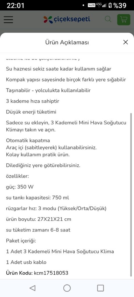 MİNİ SOĞUTUCU FAN MASAÜSTÜ KLİMA SULU - 8