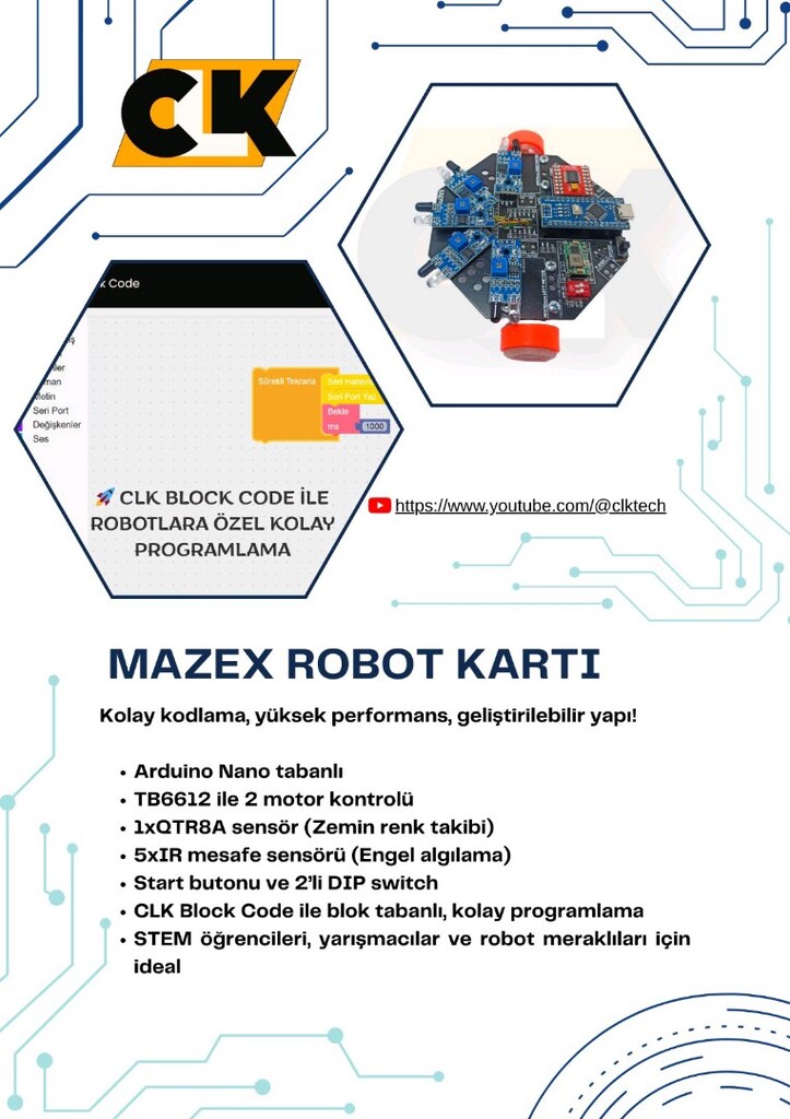 CLK ROBOT KARTLARİ (Çizgi izleyen, labirent çözen, sumo) - 2