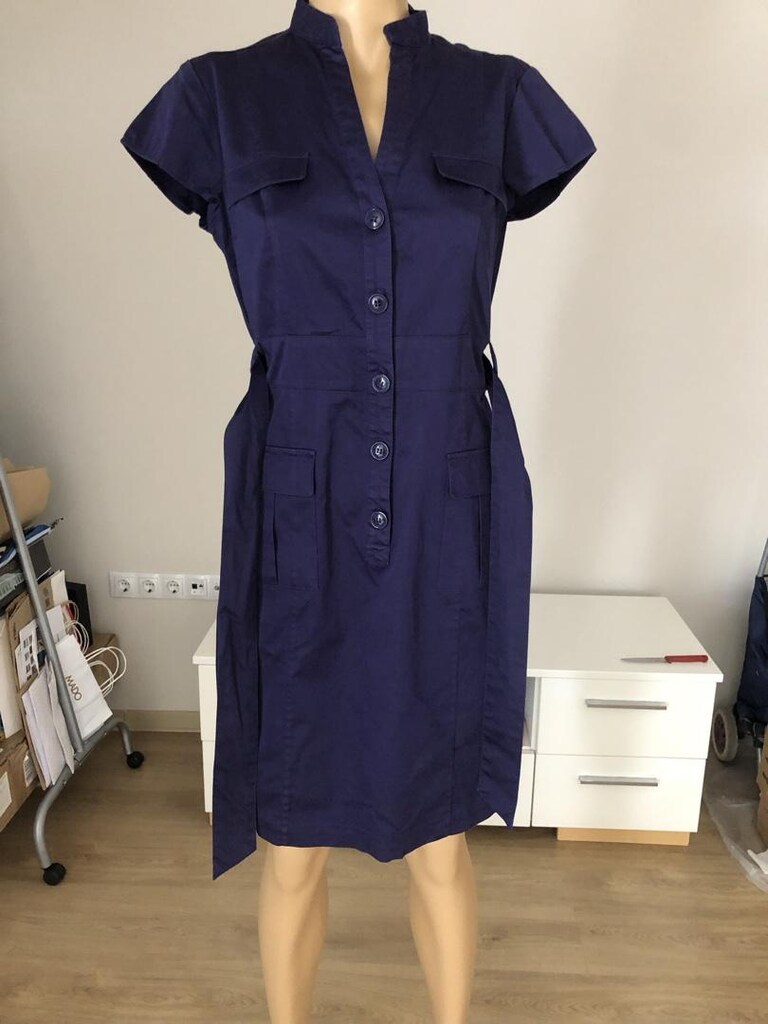 H&M 40 beden düşük kol elbise - 2